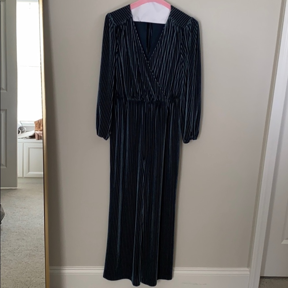 Ali & Jay Green Velvet Jumpsuit